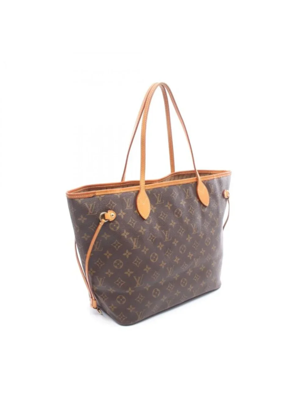 Louis Vuitton Tote Bag Neverfull MM Monogram Canvas Leather
